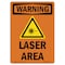 Signmission OSHA WARNING Sign, Laser Beam W/ Symbol, 10in X 7in Rigid Plastic, 7" W, 10" H, Portrait OS-WS-P-710-V-13300 - alternate 1